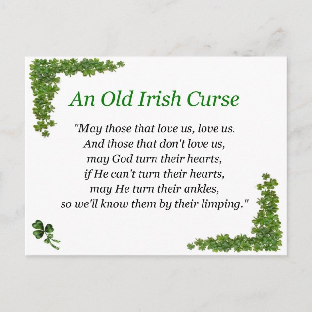 Carte Postale malédiction irlandaise (Devant)