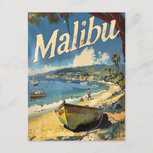 Carte Postale Malibu Beach Vintage