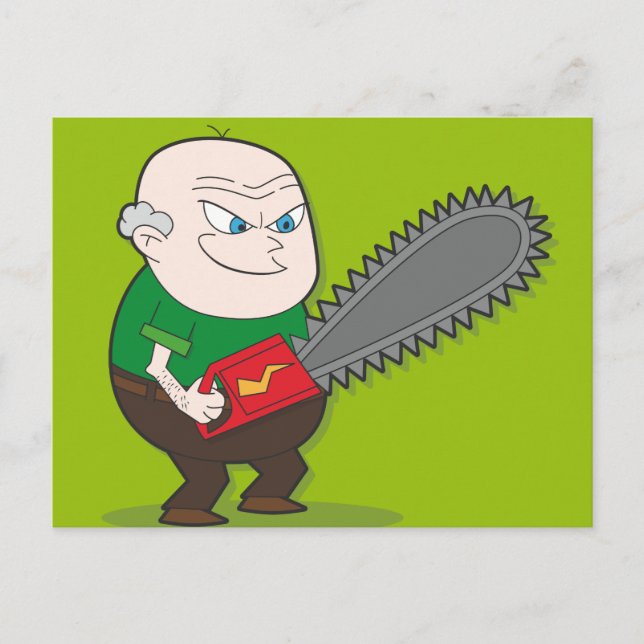 Carte Postale Malin Chainsaw homme (Devant)