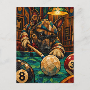 Carte Postale Malinois belge, Mosaïque géométrique