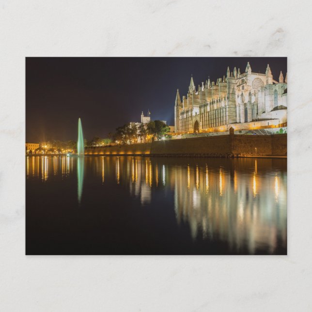 Carte Postale Mallorca, Espagne Photo nocturne pittoresque (Devant)