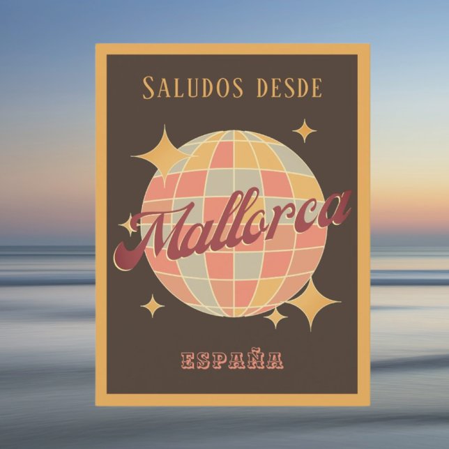 Carte postale Mallorca España Espagne Retro Parti  (Créateur téléchargé)