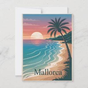 Carte Postale Mallorca vintage minimaliste