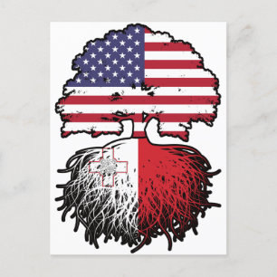Carte Postale Malte Maltese Amérique États-Unis Amérique