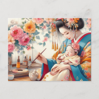 Carte Postale Maman asiatique 15