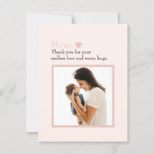 Carte Postale "Maman" avec le coeur et le message personnalisé -