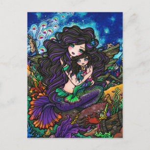 Carte postale Maman & Baby Mermaid Imaginaire Mari
