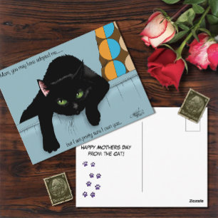 Carte Postale Maman Chats Drôle et Mignonne Fête des Mères Meill