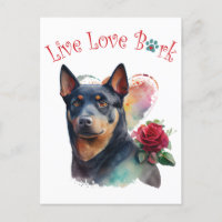 Maman Chien Kelpie Australien Floral