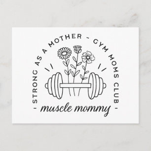 Carte Postale Maman de gym muscle maman maman drôle