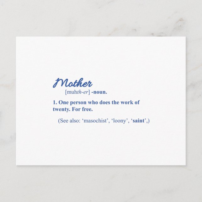 Carte Postale MAMAN DRÔLE Joyeuse Fête des Mères Maman Maman Coo (Devant)