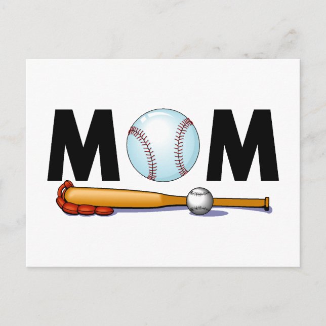 Carte Postale Maman du baseball (Devant)