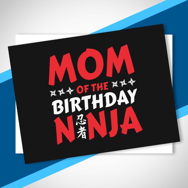 Carte Postale Maman du Ninja d'anniversaire - Fête du Ninja d'an (Créateur téléchargé)