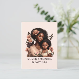 Carte Postale Maman et fille noires personnalisées (21)