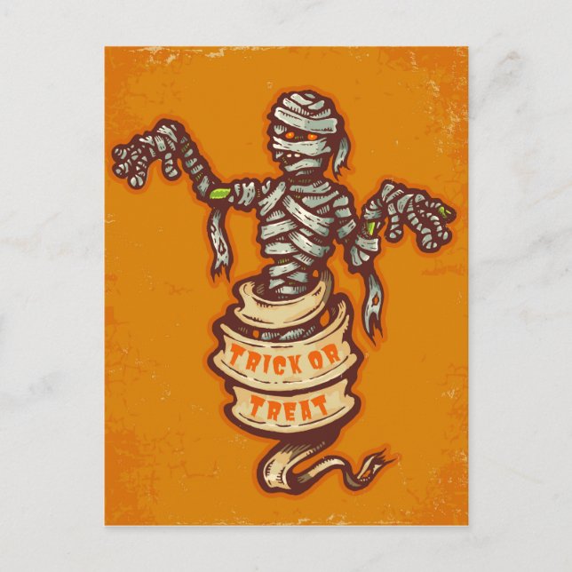Carte Postale Maman et vieux ruban pour Halloween (Devant)