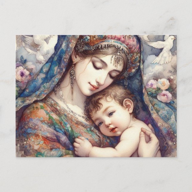 Carte Postale Maman européenne 14 (Devant)