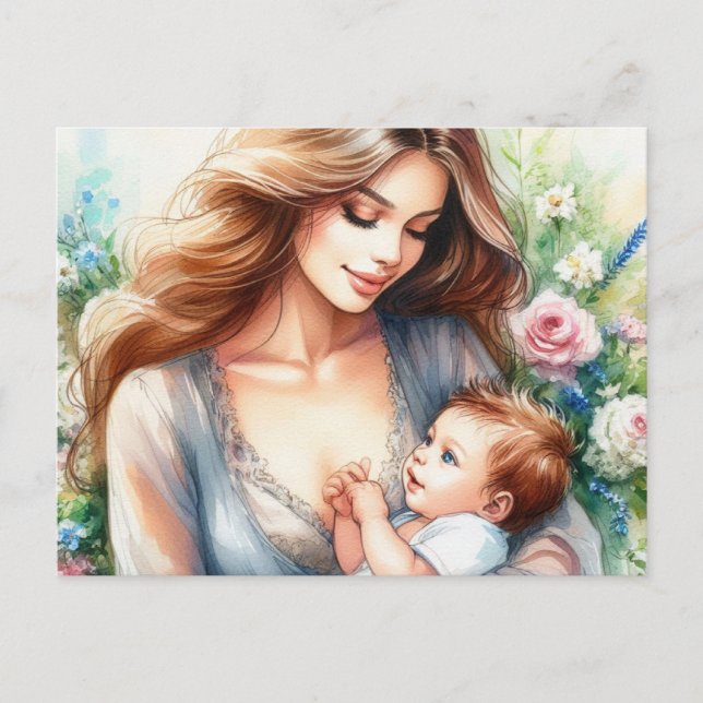 Carte Postale Maman européenne 3 (Devant)