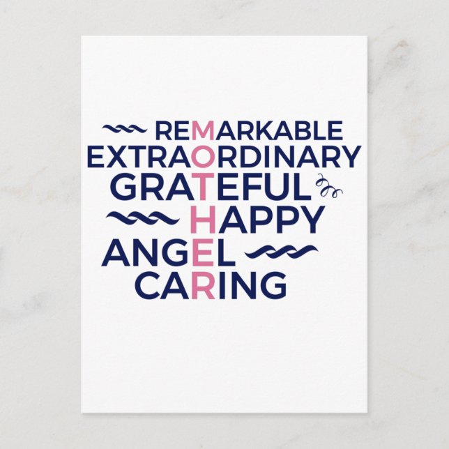 Carte Postale Maman motivante et inspirante bon anniversaire (Devant)