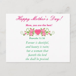 Carte Postale Maman, tu es la meilleure !