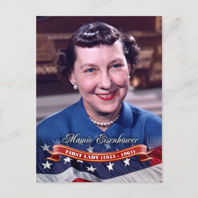 Carte Postale Mamie Eisenhower, Première dame des États-Unis (Devant)