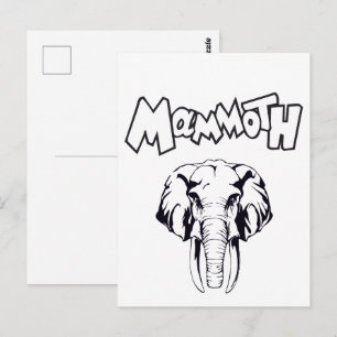 Carte Postale Mammifère laineux Période de glace animale préhist