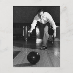 Carte Postale Man Bowling