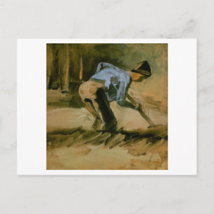 Carte Postale Man Stooping with Stick or Spade, Vincent van Gogh