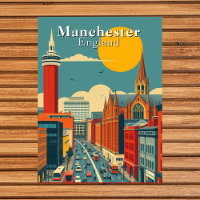 Manchester, Angleterre Retro Urban Art