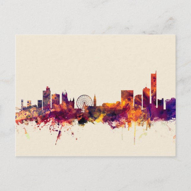Carte Postale Manchester England Skyline (Devant)