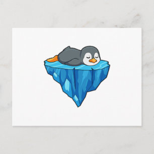 Carte Postale Manchot sur une banquise