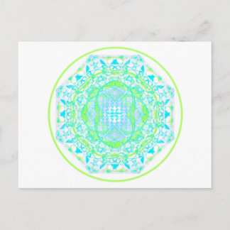 Carte Postale Mandala_bleu_vert