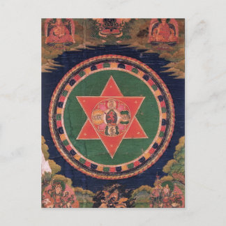 Carte Postale Mandala bouddhiste tibétain de Vajravarahi Vajrayo