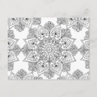 Mandala Coloriage motif floral
