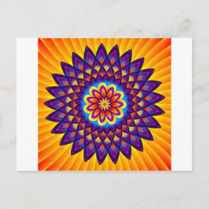 Carte Postale Mandala Dahlia