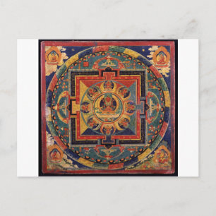 Carte Postale Mandala d'Amitayus. École tibétaine du 19ème siècl