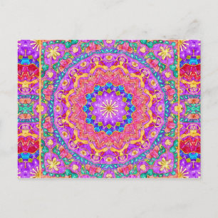 Carte postale Mandala de Bright India Watercolor