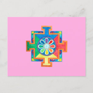Carte Postale Mandala de l'aquarelle de création