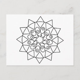 Carte postale - Mandala délicat à colorier