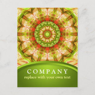 Carte Postale Mandala des pommes rouges et vertes
