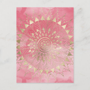 Carte Postale Mandala en or moderne