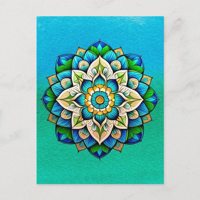 Carte Postale Mandala / Flower Design (Devant)