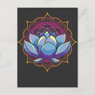 Carte Postale Mandala Lotus Art spirituel