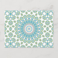 Mandala Océanique en Bleu, Gris et Blanc