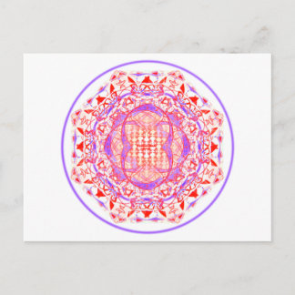 Carte Postale Mandala_rouge_violet
