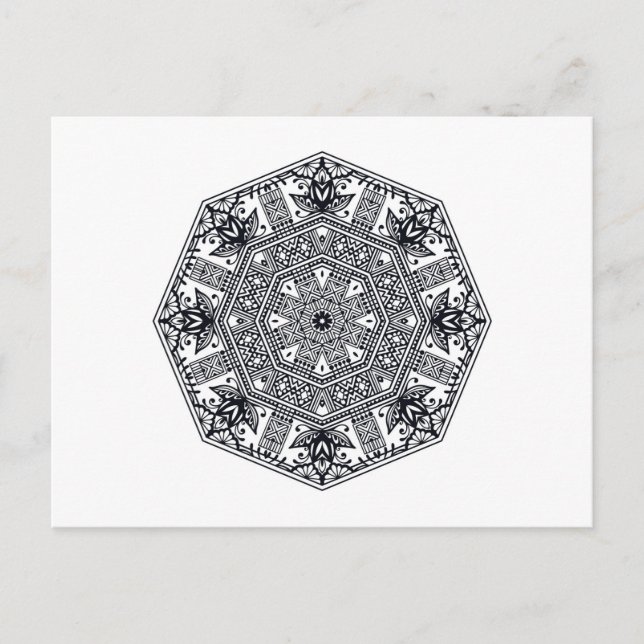 Carte Postale Mandala Round Orament (Devant)