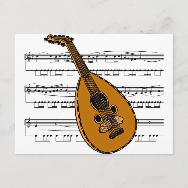 Carte Postale Mandolin musical 15 B (Devant)