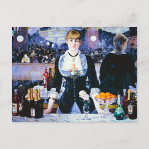 Carte Postale Manet Bar aux Folies Bergere Postcard