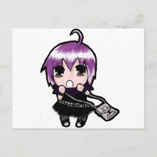 Carte Postale Manga Mizuki rose (Devant)