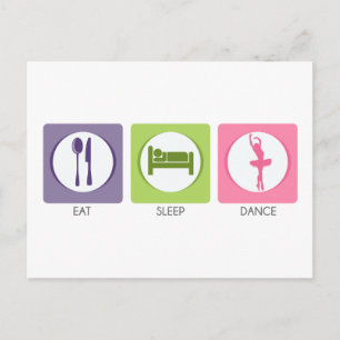 Carte Postale Mange Danser Le Sommeil !
