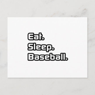 Carte Postale Manger. Dormir. Baseball.